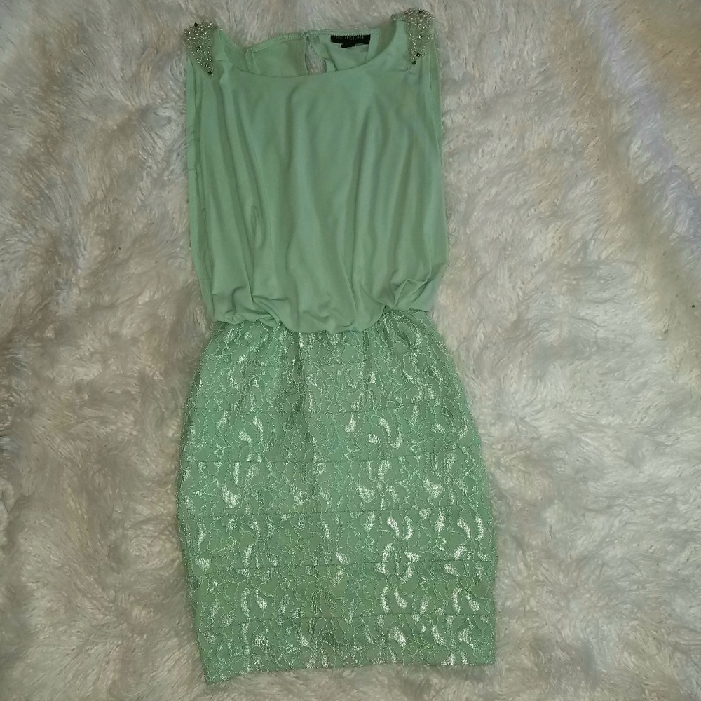 Jodi Kristopher Teal Cocktail Dress